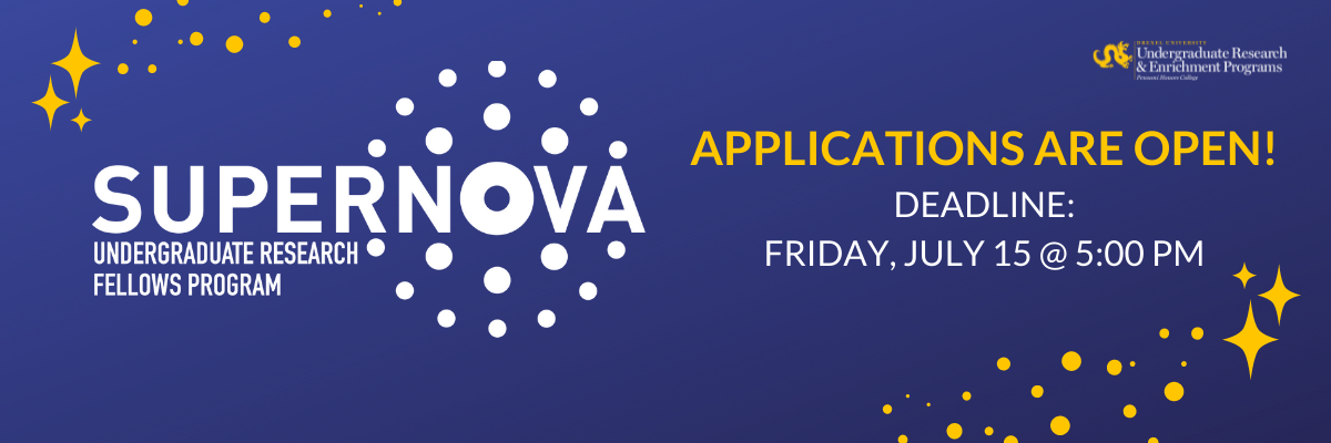 SuperNova Applications due Friday, July 15 @ 5pm